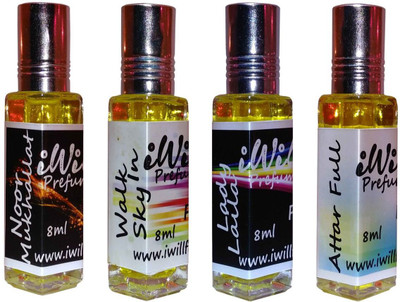 

iwill Premium Noor Mukhallat, Walk In Sky, Lady Laila, Attarfull Non Alcoholic Fancy Perfume 32 ml Pack Floral Attar(Musk Arabia)