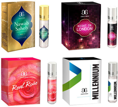 

Arochem Nawab saheb Night in london Millennium Real rose Combo Floral Attar(Rose)