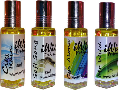 

iwill Premium City Rain, Soft Song, Mr Wild, Cyc Alone Non Alcoholic Fancy Perfume 32 ml Pack Floral Attar(Woody)