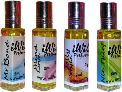 

iwill Premium Mr Bond, Blind Love, Nie Thief, Jolly Style Non Alcoholic Fancy Perfume 32 ml Pack Floral Attar(Musk Arabia)