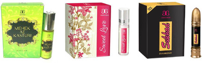 

Arochem Sukhad Sweet love Mahek Ae Kasturi Combo Floral Attar(Sandalwood)