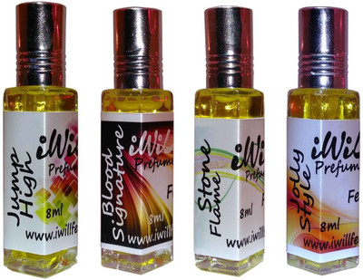 

iwill Premium Jump High, Blood Signature, Stone Flame, Jolly Style Non Alcoholic Fancy Perfume 32 ml Pack Floral Attar(Gold Musk)