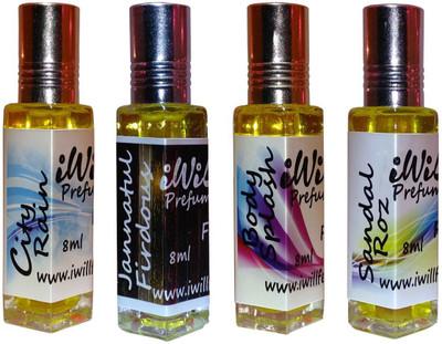 

iwill Premium City Rain, Jannat ul Firdous, Jannat ul Firdous, Sandal Roz Non Alcoholic Fancy Perfume 32 ml Pack Floral Attar(Fruity)