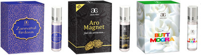 

Arochem Zannatul firdaus Aro magnet Butt mogra Combo Floral Attar(Amber)
