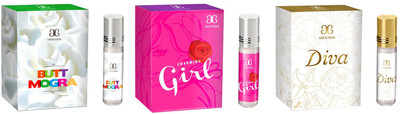 

Arochem Butt Mogra Charming Girl Diva Combo Floral Attar(Musk)