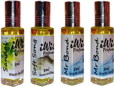 

iwill Premium Mr Bond, Sandal, Soft Song, Mr Bond Non Alcoholic Fancy Perfume 32 ml Pack Herbal Attar(Floral)