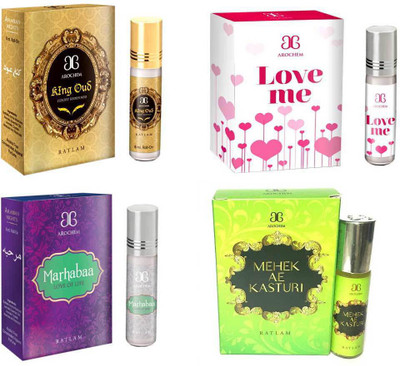 

Arochem Love me Marhabba King Oudh Mahek Ae Kasturi Combo Floral Attar(Sandalwood)