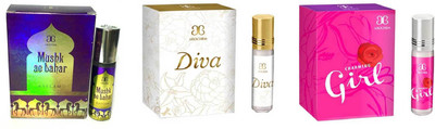 

Arochem Charming Girl Diva Mushk Ae Bahar Combo Floral Attar(Musk)