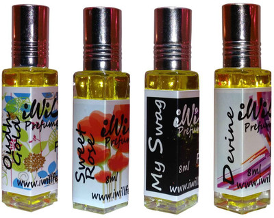 

iwill Premium Oudh Gold, Sweet Rose, My Swag, Devine Non Alcoholic Fancy Perfume 32 ml Pack Floral Attar(Gold Musk)