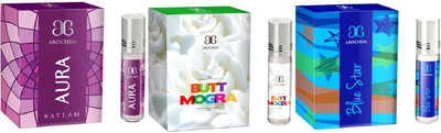 

Arochem Blue star Butt mogra Aura Combo Floral Attar(Sandalwood)