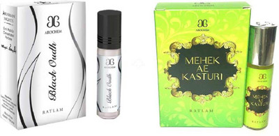 

Arochem Black oudh Mahek Ae Kasturi Combo Floral Attar(Sandalwood)