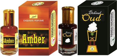 

Purandas Ranchhoddas PRS Dehnal-Oud & Amber Attar 6ml Each Herbal Attar(Dehn el oud)