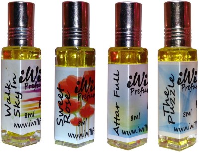 

iwill Premium Walk In Sky, Sweet Rose, Attarfull, The Puzzle Non Alcoholic Fancy Perfume 32 ml Pack Floral Attar(Musk Arabia)