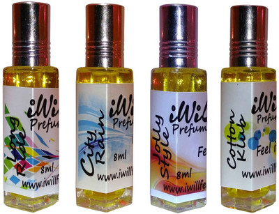 

iwill Premium Long Ride, City Rain, Jolly Style, Cotton Klub Non Alcoholic Fancy Perfume 32 ml Pack Floral Attar(Gold Musk)