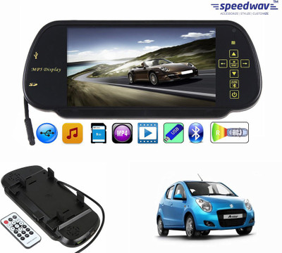 

Speedwav 1 7 inch Rear View Mirror Screen, 1 Bluetooth,USB,SDCard-MarutiA-Star Combo