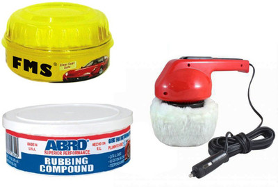 

Abro 1 Car Polisher, 1 FMS Wax Polish, 1 Abro Rubbing Compound RCH-60 Combo