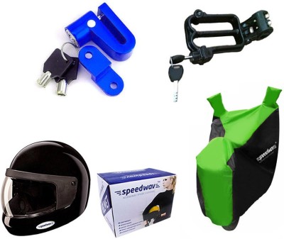 

Speedwav 1 Bike Safety Kit, 1 Helmet Lock, 1 Body Cover, 1Disc Lock-Honda CB Twister Combo