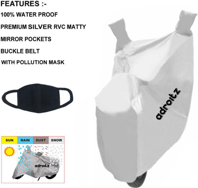 

AdroitZ 1 Bike Body Cover SIlver, 1 Anti Pollution Mask Combo