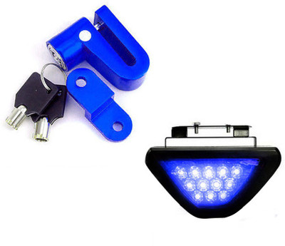 

Speedwav 1 Bike Disc Break Secturity Lock, 1 12LEDBrakeLight-Blue Combo