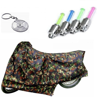 

Bull Rider 1 Bike Cover & 1 Beautiful Key Chain & 1 Set of 2 Tyre Led Light Combo