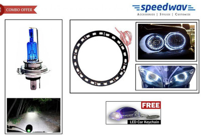 

Speedwav 1 Combo of CYT Bike Headlight Bulb, 1 LEDAngelEyes-White, 1 Keychain Combo