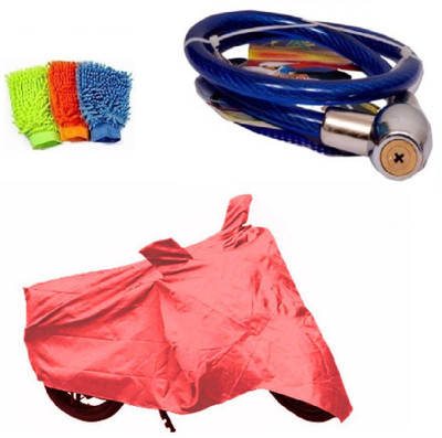 

Bull Rider 1 Bike Cover & 1 Helmet Safety Lock & 1 Microfiber Gloves Combo