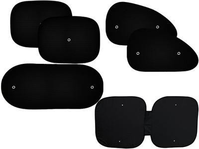 AUTO PEARL Dashboard, Side Window, Rear Window Sun Shade For Hyundai Verna(Black)