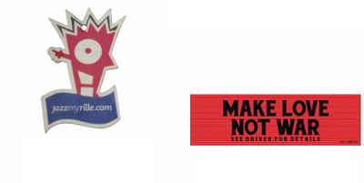

Speedwav 1 Car Bumper Sticker-Make Love Not War, 1 Jazzy Hanging Perfume Combo