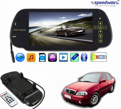 

Speedwav 1 7 inch Rear View Mirror Screen, 1 Bluetooth,USB,SDCard-MarutiEsteem Combo