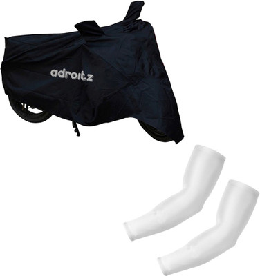 

AdroitZ 1 Black Two Wheeler Cover, 2 White Arm Sleeves Combo