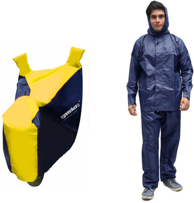 

Speedwav 1 X Speedwav Sporty Bike Body Cover, 1 X Speedwav Rain Suit With Hood Combo