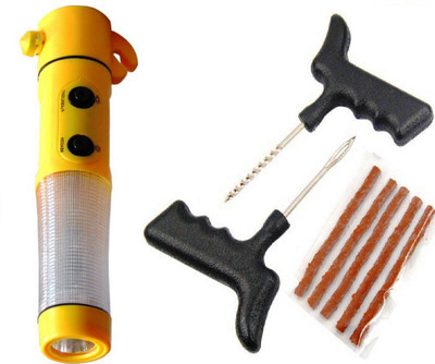

Gadget Deals Tubeless tyre punchure repair kit, 5 in 1 Emergncy tool Combo Combo