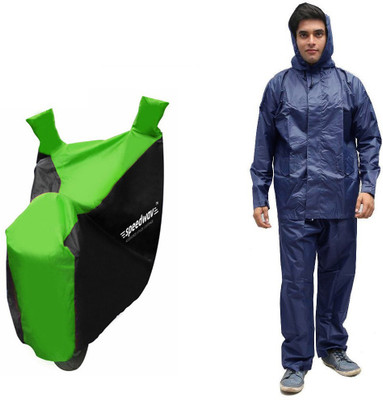 

Speedwav 1 X Speedwav Sporty Bike Body Cover, 1 X Speedwav Rain Suit With Hood Combo