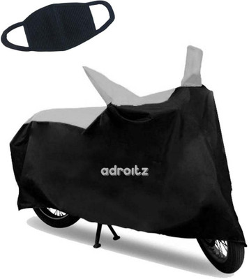 

AdroitZ 1 Bike Body Cover Black And Silver, 1 Anti Pollution Mask Combo