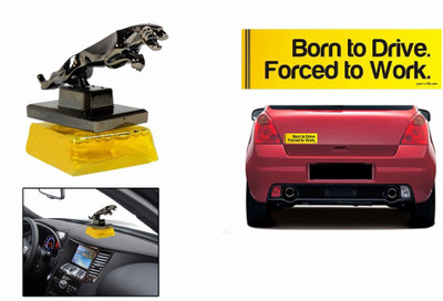 

Speedwav 1 Combo Of Car Bumper Sticker-BORN TO DRIVE, 1 Jaguar Perfume-Yellow Combo