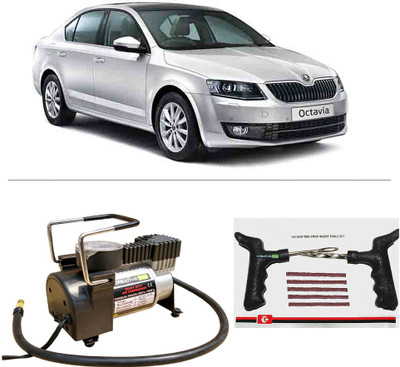 

Creative Via AutoCut-OFF Premium Metal Air Compressor With Tyre Punture Repair Kit For Skoda Octavia Combo