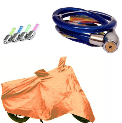 

Bull Rider 1 Bike Cover & 1 Helmet Safety Lock & 1 Set of 2 Tyre LED Light Combo