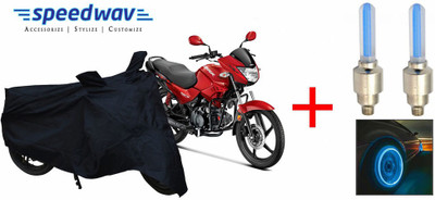 

Speedwav 1 Bike Body Cover, 1 TyreLEDBlue-HeroMotocorpGlamour Combo