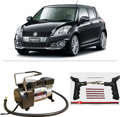

Creative Via AutoCut-OFF Premium Metal Air Compressor With Tyre Punture Repair Kit For Maruti Suzuki Swift 2015 Combo