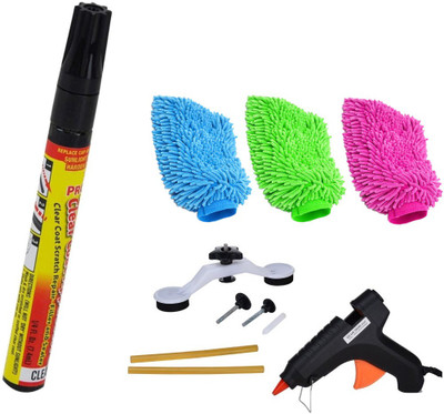 

Gold Dust 1 Car Dent Cleaner, 1Mitt Glove , 1Scratch Remover Pen Combo