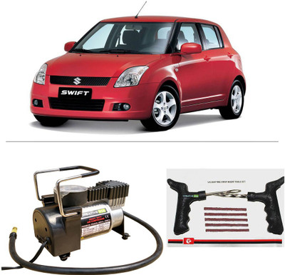 

Creative Via AutoCut-OFF Premium Metal Air Compressor With Tyre Punture Repair Kit For Maruti Suzuki Swift 2005-2011 Combo