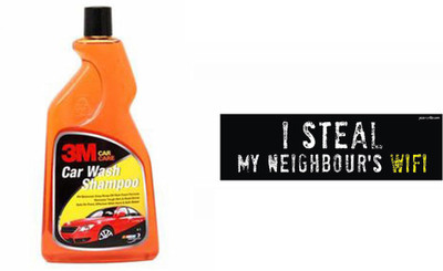 

3M 1 Car Bumper Sticker, 1 3M Premium Shampoo 500ml Combo