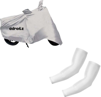 

AdroitZ 1 Silver Two Wheeler Cover, 2 White Arm Sleeves Combo