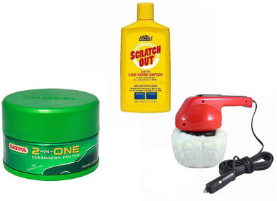 

Waxpol 1 Car Polisher, 1 Waxpol 2 in 1 Cleaner Cum Polish, 1 Formula 1 Rubbing Compound Combo