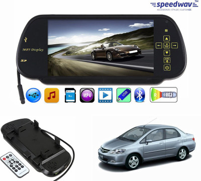 

Speedwav 1 7 inch Rear View Mirror Screen, 1 Bluetooth,USB,SDCard-HondaCityZX Combo