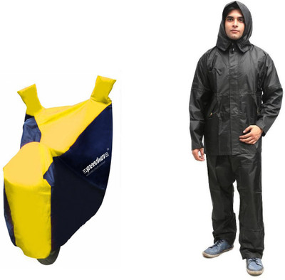 

Speedwav 1 X Speedwav Sporty Bike Body Cover, 1 X Speedwav Rain Suit With Hood Combo