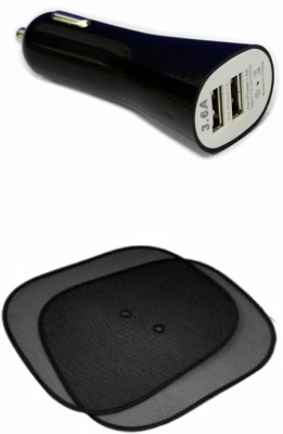 

Speedwav 1 Car Mobile Charger, 1 SideWindowSunshadesStickOn Combo