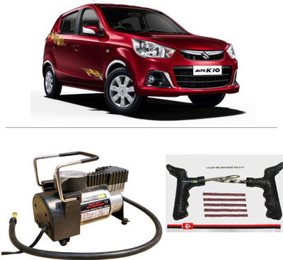 

Creative Via AutoCut-OFF Premium Metal Air Compressor With Tyre Punture Repair Kit For Maruti Suzuki Alto K10 Combo