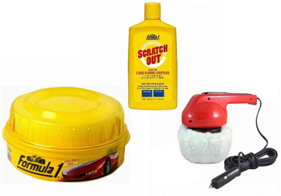 

Coido 1 Car Polisher, 1 Formula 1 Carnauba Wax Polish, 1 Formula 1 Rubbing Compound Combo