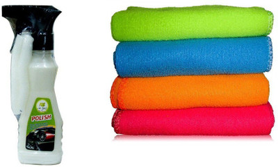 

Kozdiko Premium Quality Polish 200ML and 4 Microfibre Cloth Combo